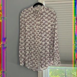 Bicycle Print Button-down Beach Lunch Lounge